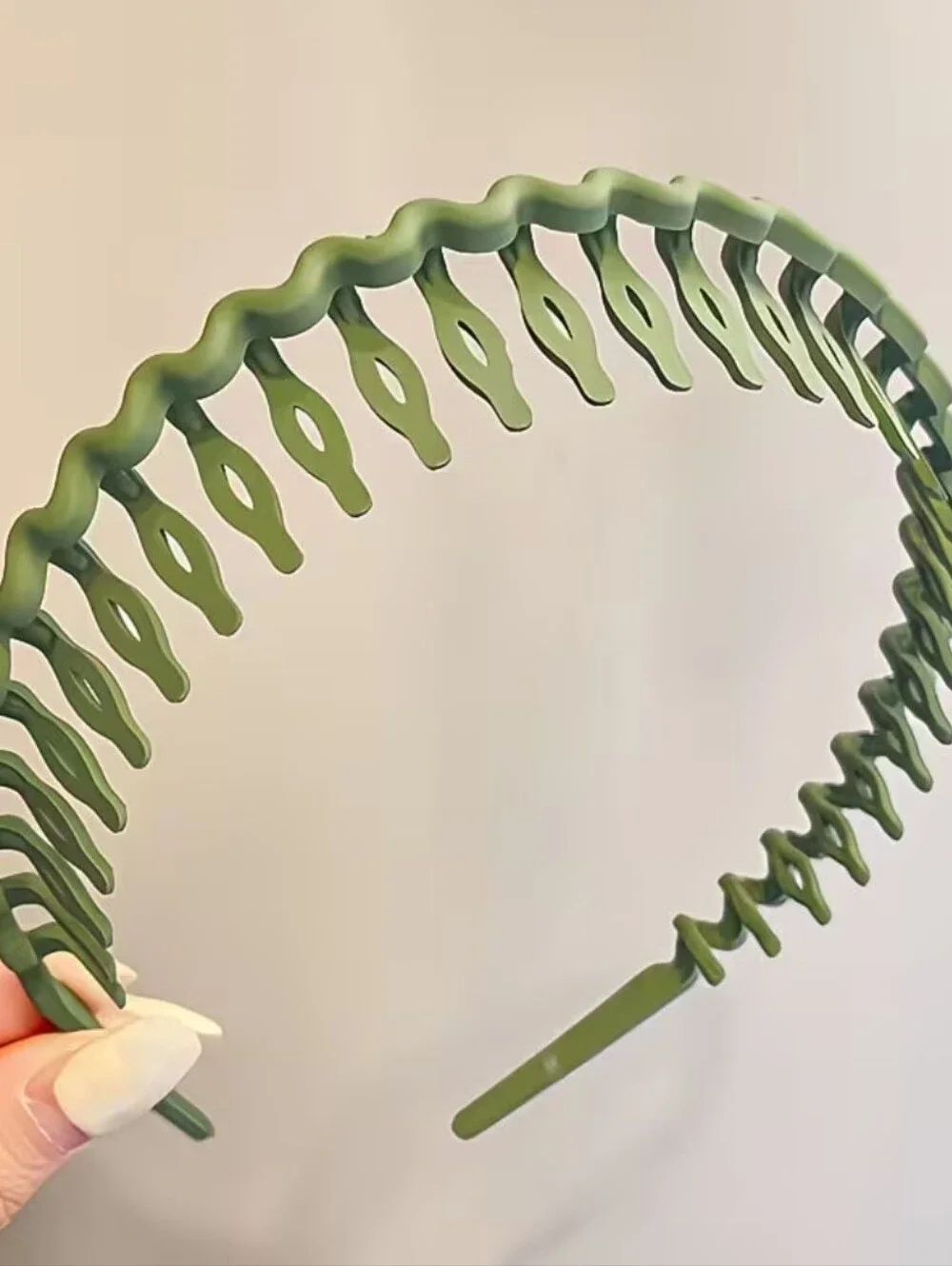 Olive Green Sculpted Wave Headband - Women Accessories